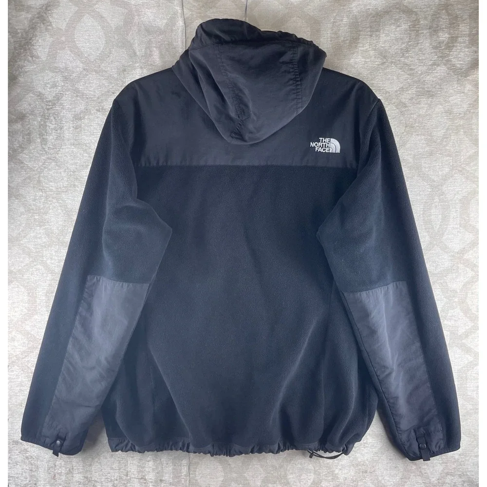 The North Face Denali 2 Women XL Black Hooded Fleece Jacket Recycled Nylon - Picture 2 of 9